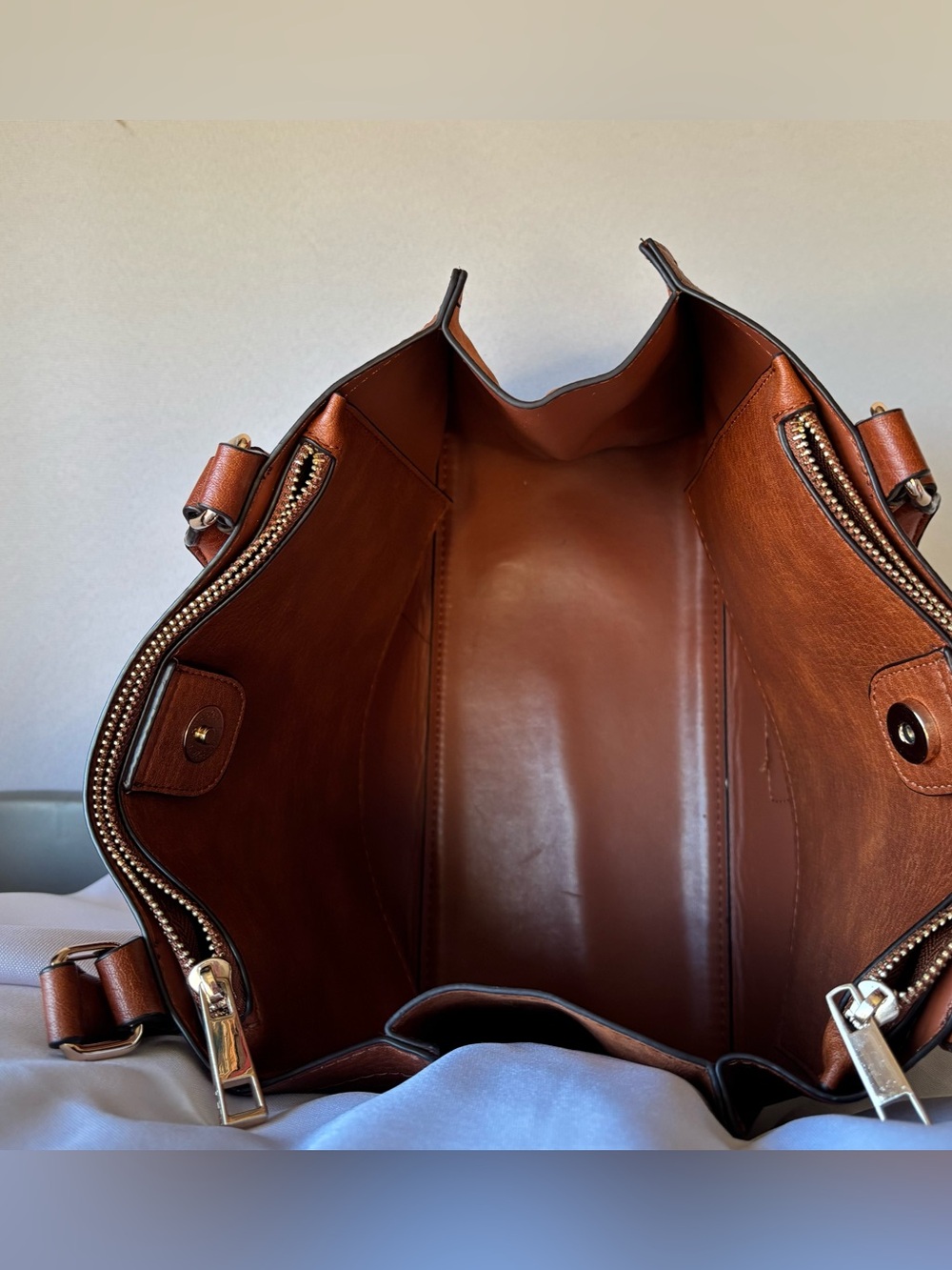 Aldo Brown Leather Tote Bag - Picture 7 of 10